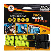 ROK Pack Straps twin pack, green and black, front of pack